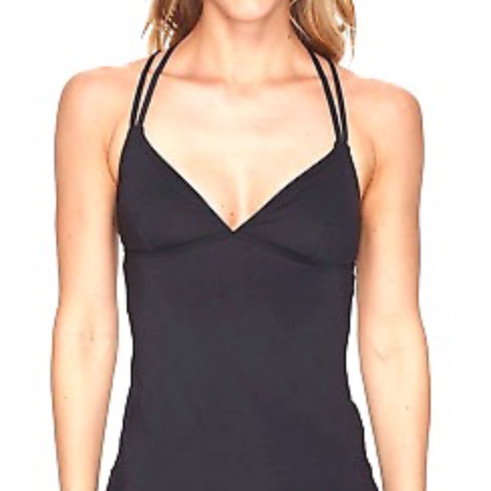 TYR Womens Brooke Tank Top Black size Large